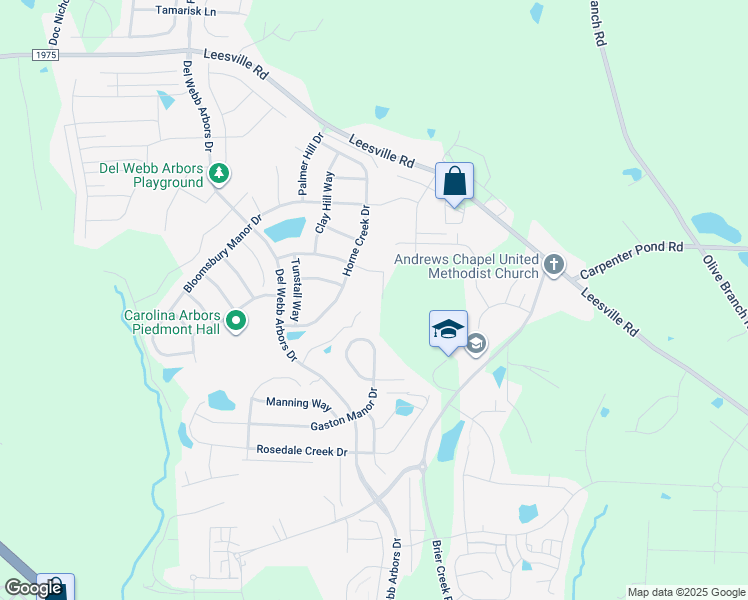 map of restaurants, bars, coffee shops, grocery stores, and more near 114 Gem Yarn Lane in Durham