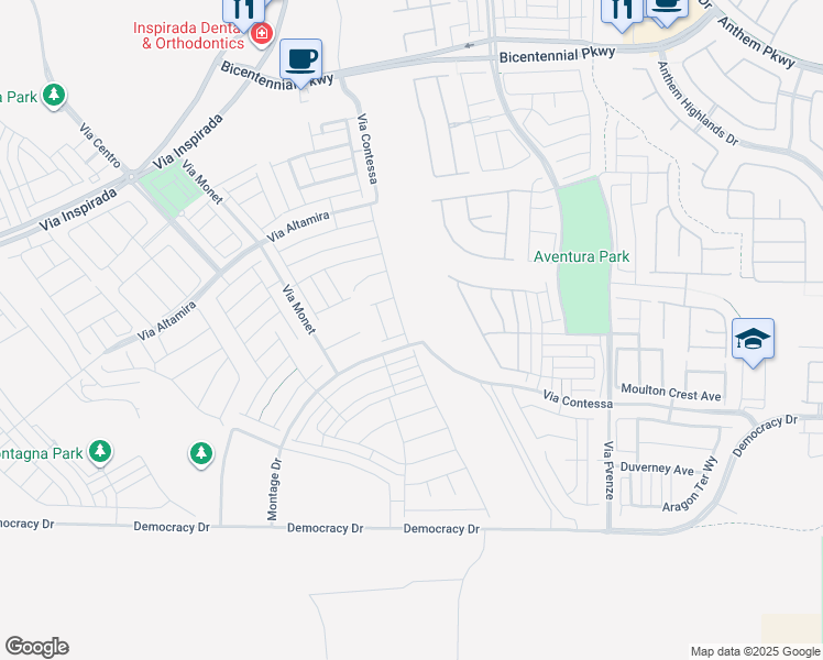 map of restaurants, bars, coffee shops, grocery stores, and more near 2678 Skylark Trail Street in Henderson