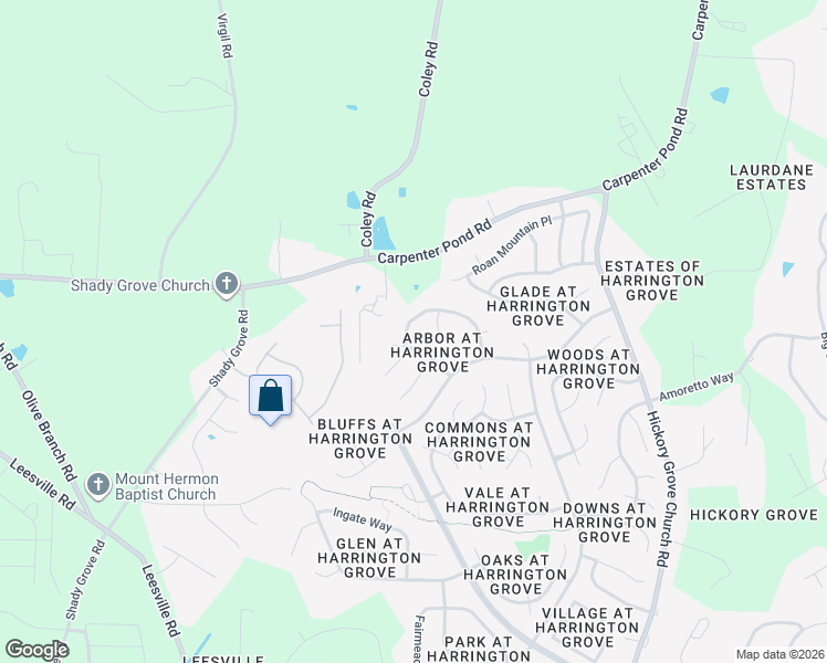 map of restaurants, bars, coffee shops, grocery stores, and more near 5721 Raddington Street in Raleigh