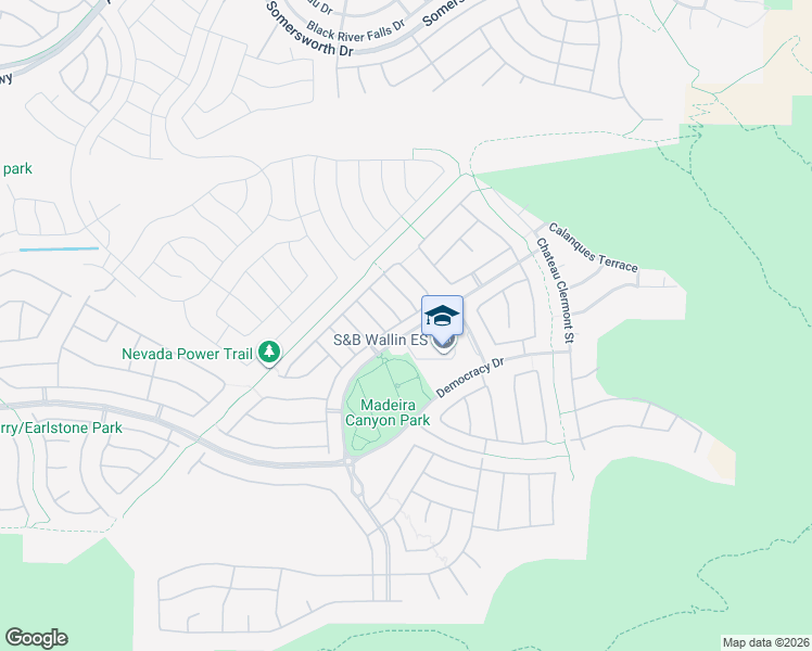 map of restaurants, bars, coffee shops, grocery stores, and more near 2641 Valbonne Terrace in Henderson