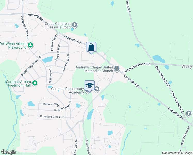 map of restaurants, bars, coffee shops, grocery stores, and more near 1013 Restoration Drive in Durham