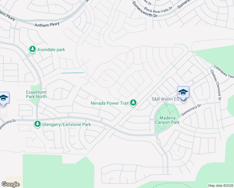 map of restaurants, bars, coffee shops, grocery stores, and more near 2581 Icy Moon Street in Henderson