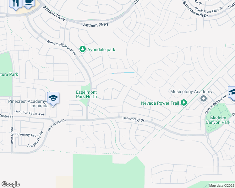 map of restaurants, bars, coffee shops, grocery stores, and more near 2741 Kilwinning Drive in Henderson