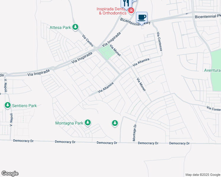 map of restaurants, bars, coffee shops, grocery stores, and more near 3379 Peak View Avenue in Henderson