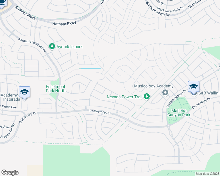 map of restaurants, bars, coffee shops, grocery stores, and more near 2652 Kinghorn Place in Henderson