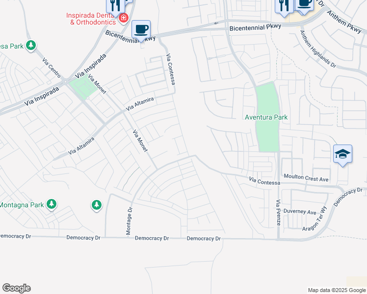 map of restaurants, bars, coffee shops, grocery stores, and more near 2669 Skylark Trail Street in Henderson