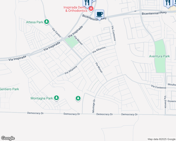 map of restaurants, bars, coffee shops, grocery stores, and more near 3342 Casalette Lane in Henderson