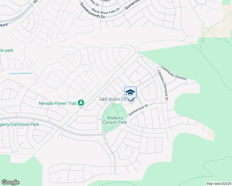 map of restaurants, bars, coffee shops, grocery stores, and more near 2641 Valbonne Terrace in Henderson