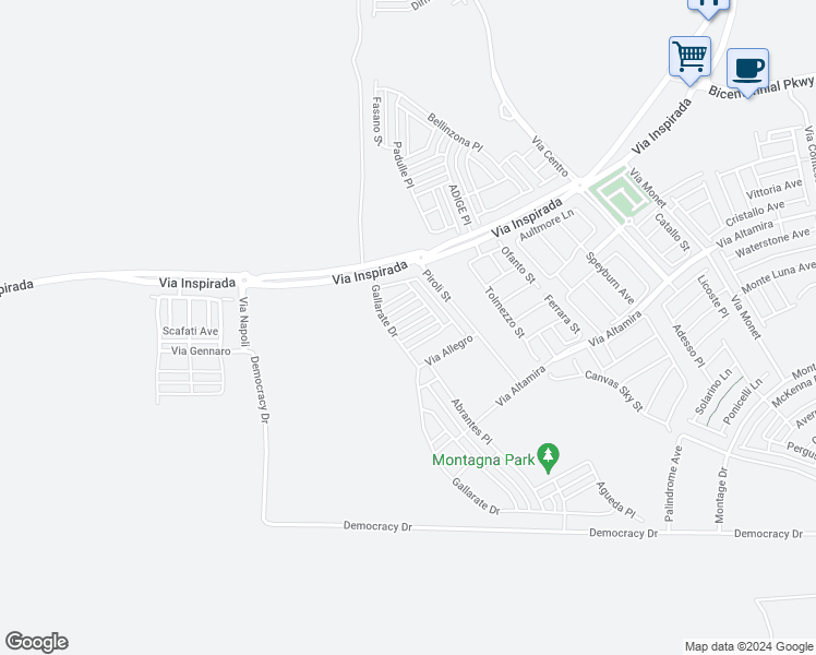 map of restaurants, bars, coffee shops, grocery stores, and more near 3650 Portici Lane in Henderson