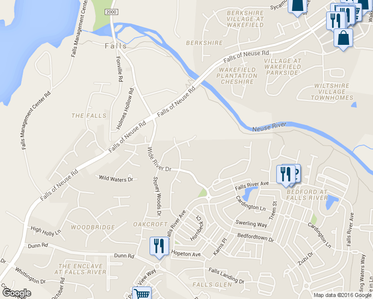 map of restaurants, bars, coffee shops, grocery stores, and more near 10009 Hidden Vale Drive in Raleigh