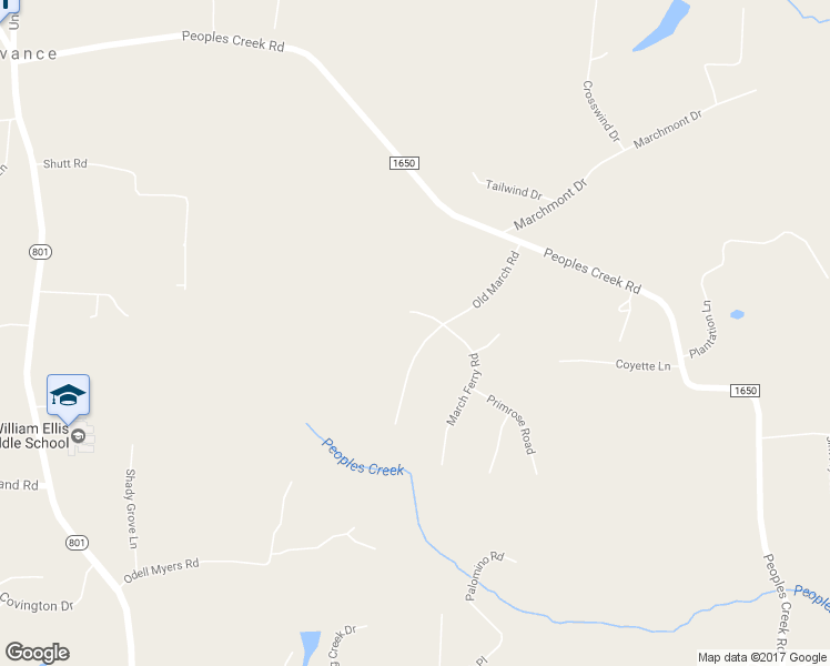 map of restaurants, bars, coffee shops, grocery stores, and more near 214 Old March Road in Advance