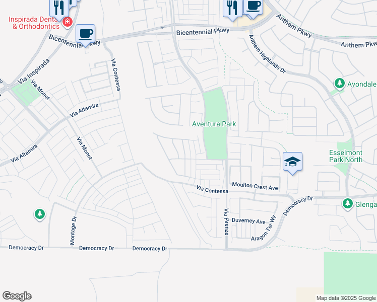 map of restaurants, bars, coffee shops, grocery stores, and more near 2646 Ornate Regiment Street in Henderson