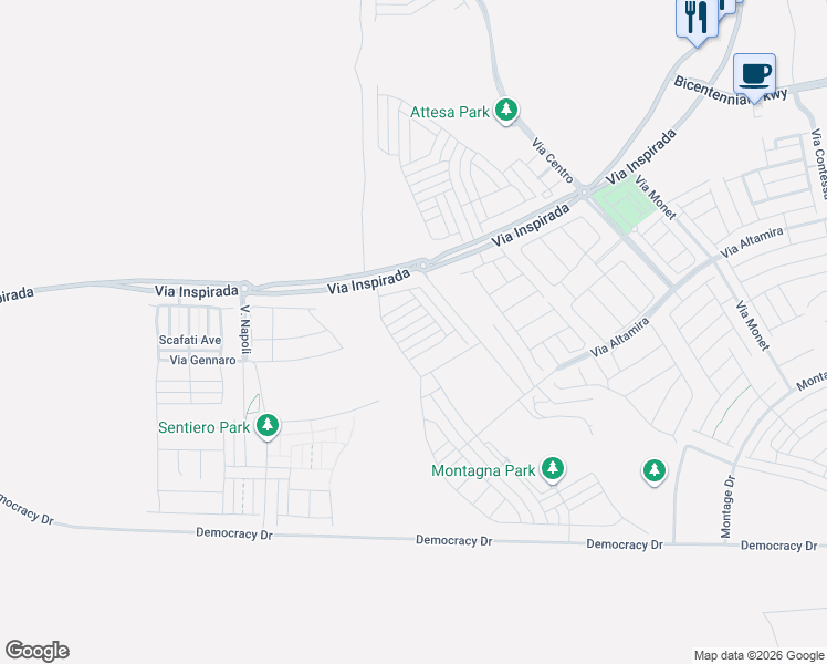 map of restaurants, bars, coffee shops, grocery stores, and more near Unnamed Road in Henderson