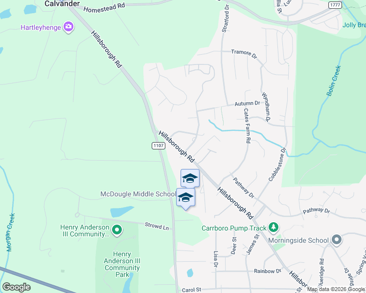 map of restaurants, bars, coffee shops, grocery stores, and more near 101 Barrington Hill Road in Chapel Hill
