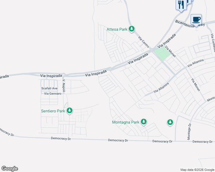 map of restaurants, bars, coffee shops, grocery stores, and more near Unnamed Road in Henderson