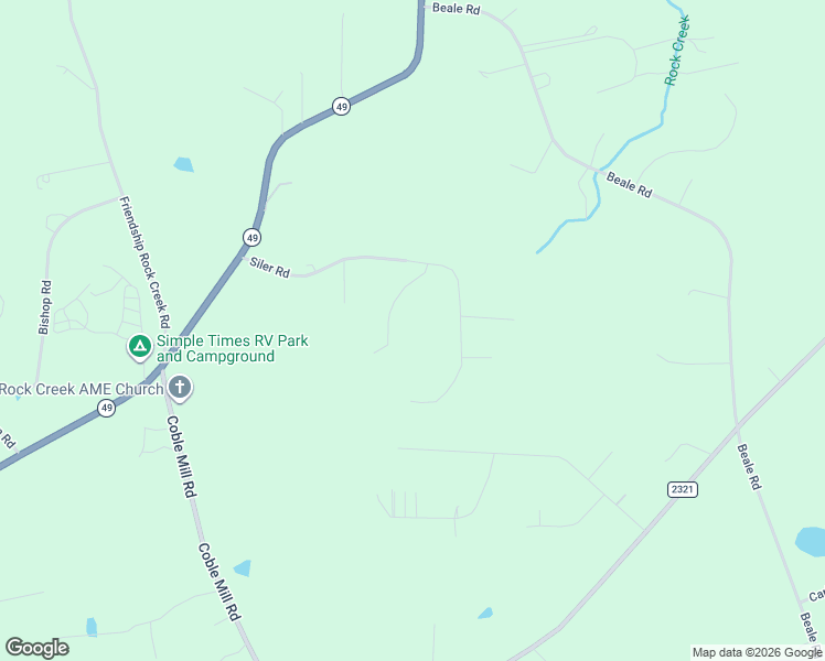 map of restaurants, bars, coffee shops, grocery stores, and more near 6668 Beaver Ridge Court in Snow Camp