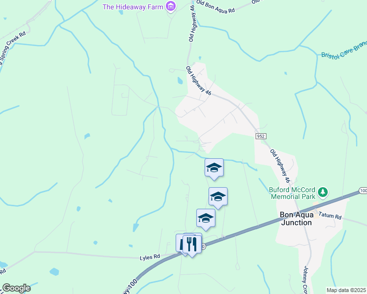map of restaurants, bars, coffee shops, grocery stores, and more near 11381 Potts Hollow Road in Lyles