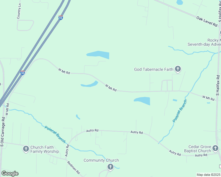map of restaurants, bars, coffee shops, grocery stores, and more near West Mount Road in Rocky Mount