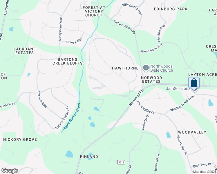 map of restaurants, bars, coffee shops, grocery stores, and more near 11820 Mountbatten Way in Raleigh