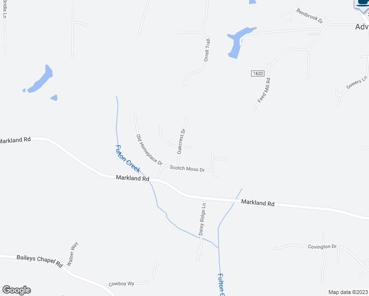 map of restaurants, bars, coffee shops, grocery stores, and more near 665 Markland Road in Advance