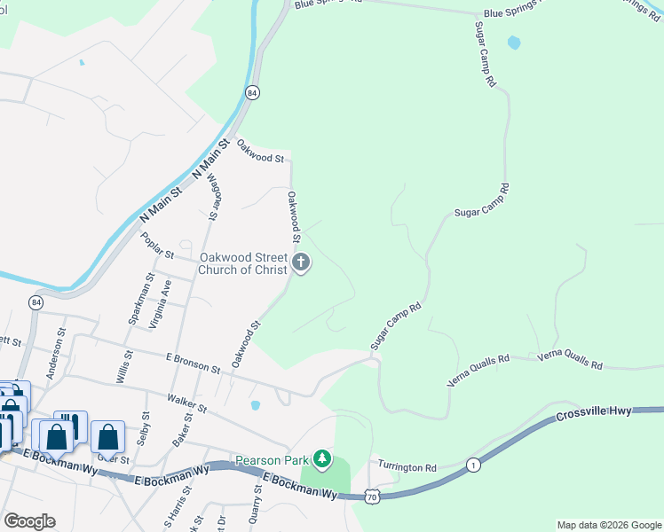 map of restaurants, bars, coffee shops, grocery stores, and more near 204 Burton Road in Sparta