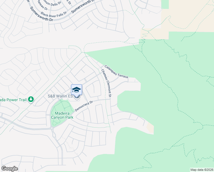 map of restaurants, bars, coffee shops, grocery stores, and more near 2605 Chateau Clermont Street in Henderson