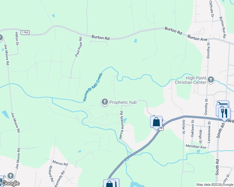 map of restaurants, bars, coffee shops, grocery stores, and more near 639 Cecil Street in Thomasville