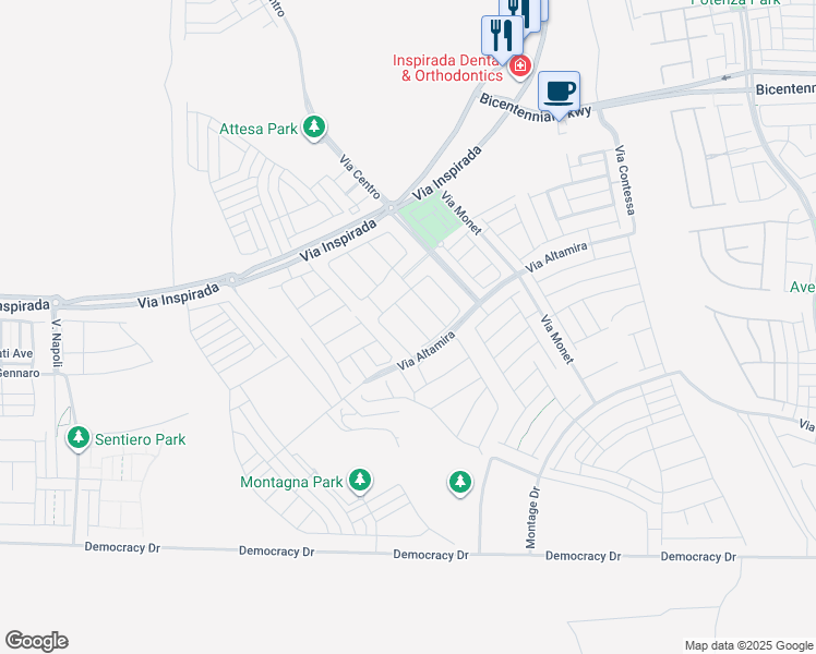 map of restaurants, bars, coffee shops, grocery stores, and more near 2575 Millburn Drive in Henderson