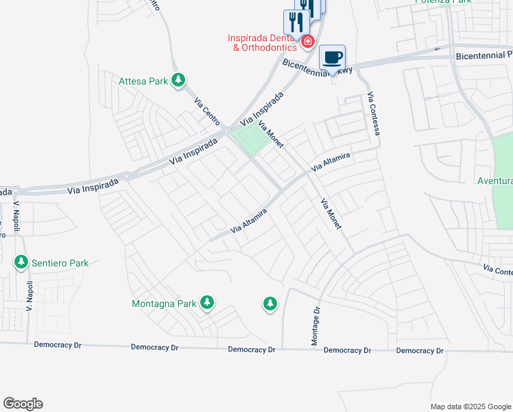 map of restaurants, bars, coffee shops, grocery stores, and more near 3379 Peak View Avenue in Henderson