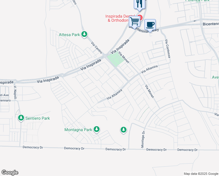 map of restaurants, bars, coffee shops, grocery stores, and more near 2575 Millburn Drive in Henderson