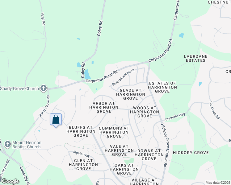 map of restaurants, bars, coffee shops, grocery stores, and more near 5612 Raddington Street in Raleigh