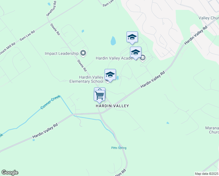 map of restaurants, bars, coffee shops, grocery stores, and more near 11445 Hardin Valley Road in Knoxville