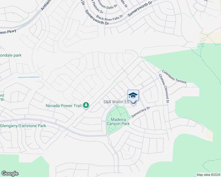 map of restaurants, bars, coffee shops, grocery stores, and more near 2356 Rue Bienville Way in Henderson