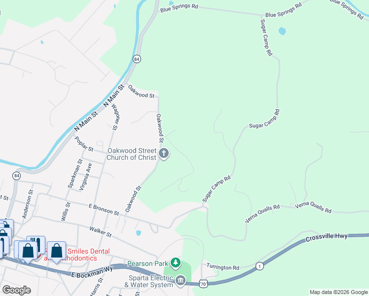 map of restaurants, bars, coffee shops, grocery stores, and more near 169 Burton Road in Sparta