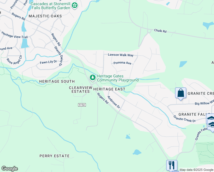 map of restaurants, bars, coffee shops, grocery stores, and more near 3108 Freeman Farm Way in Rolesville