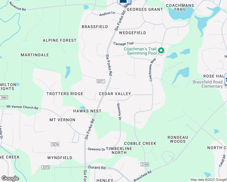 map of restaurants, bars, coffee shops, grocery stores, and more near 309 Martindale Drive in Raleigh