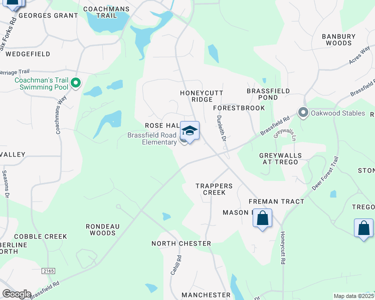 map of restaurants, bars, coffee shops, grocery stores, and more near 2001 Brassfield Road in Raleigh