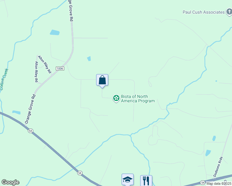 map of restaurants, bars, coffee shops, grocery stores, and more near 9318 Bracken Lane in Chapel Hill
