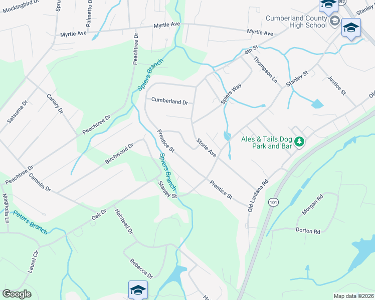 map of restaurants, bars, coffee shops, grocery stores, and more near 74 Grandview Drive in Crossville