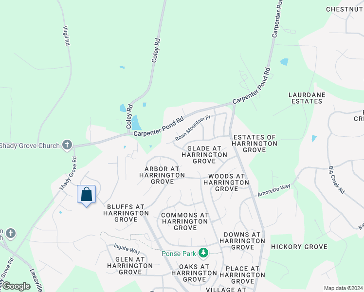 map of restaurants, bars, coffee shops, grocery stores, and more near 5504 Stewartby Drive in Raleigh