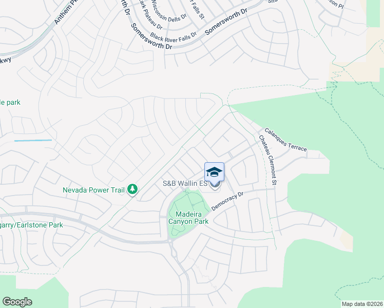 map of restaurants, bars, coffee shops, grocery stores, and more near 2612 Romarin Terrace in Henderson