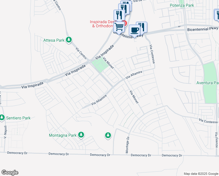map of restaurants, bars, coffee shops, grocery stores, and more near 2586 Hazelburn Drive in Henderson