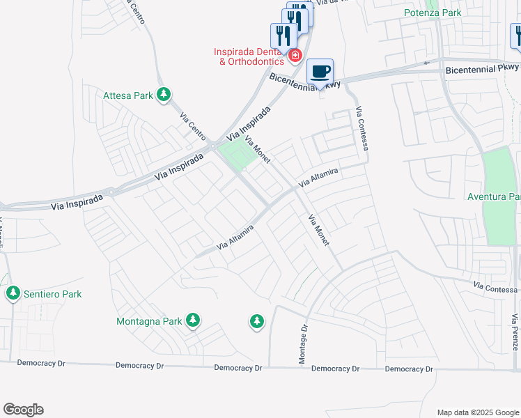 map of restaurants, bars, coffee shops, grocery stores, and more near 2586 Hazelburn Drive in Henderson