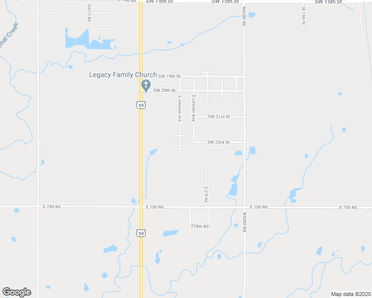 map of restaurants, bars, coffee shops, grocery stores, and more near 1102 Southwest 24th Street in Wagoner