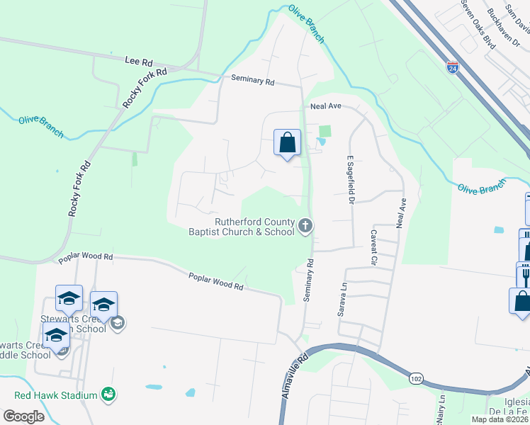 map of restaurants, bars, coffee shops, grocery stores, and more near 907 Fireside Circle in Smyrna