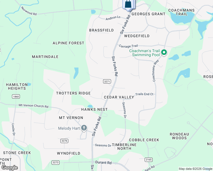 map of restaurants, bars, coffee shops, grocery stores, and more near 401 Martindale Drive in Raleigh