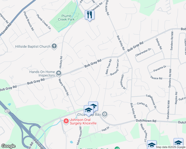 map of restaurants, bars, coffee shops, grocery stores, and more near 944 Festival Lane in Knoxville