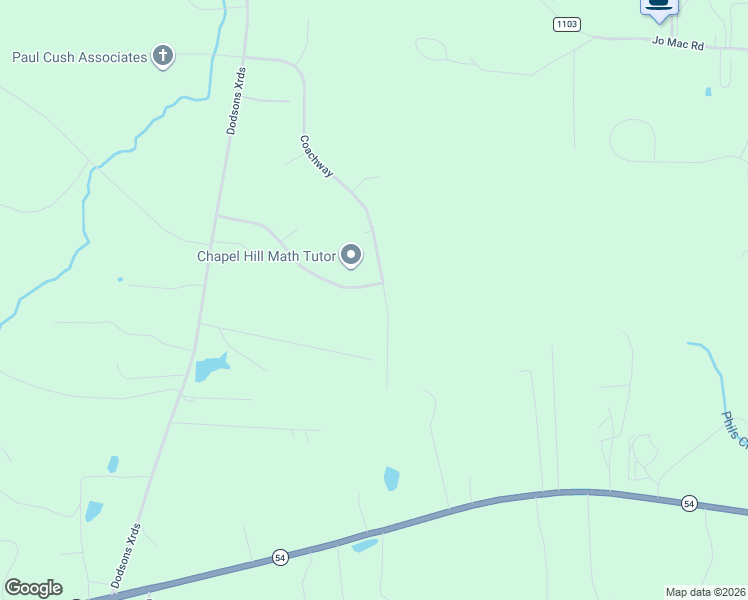 map of restaurants, bars, coffee shops, grocery stores, and more near 9407 Coachway in Chapel Hill
