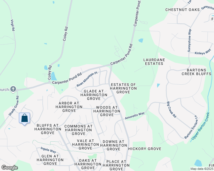 map of restaurants, bars, coffee shops, grocery stores, and more near 5205 Golden Moss Trail in Raleigh