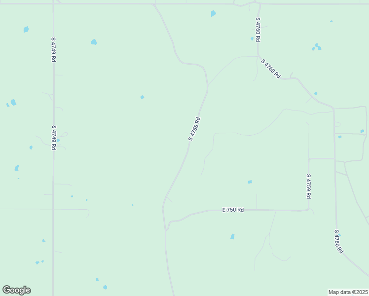 map of restaurants, bars, coffee shops, grocery stores, and more near 74736 South 4756 Road in Westville